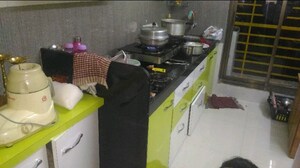 Kitchen in 1 BHK Apartment at Parsik Nagar – for Sale
