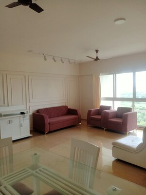 Living Room in 4 BHK Apartment at Lodha Belmondo, Gahunje – for Rent