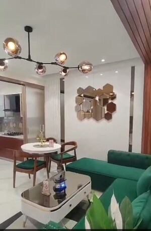 Living Room in 1 BHK Apartment at Crossing Republik, Crossing Republic – for Rent