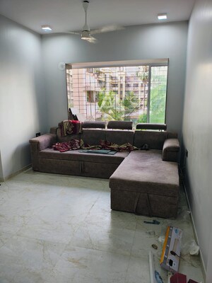 Living Room in 1 BHK Apartment at Lokhandwala Infrastructure Spring Leaf, Kandivali East – for Rent