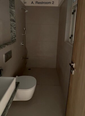 Bathroom in 2 BHK Apartment at Chandak 34 Park Estate, Goregaon West – for Rent