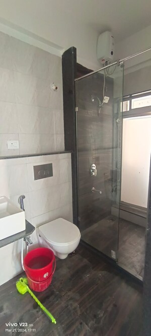 Bathroom in 3 BHK Apartment at Chandak 34 Park Estate, Goregaon West – for Rent