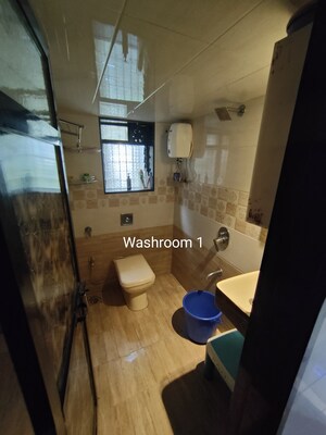 Bathroom in 1 BHK Apartment at River Park Complex, Dahisar East – for Rent