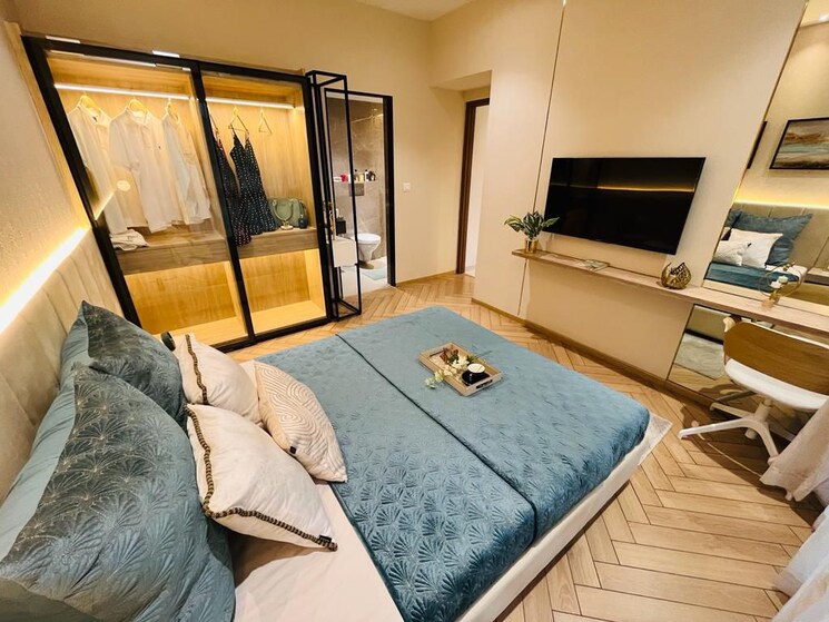 Bedroom, godrej-emerald 3 Bedroom 950 Sq.Ft. Apartment In Ghodbunder Road Thane 9345521