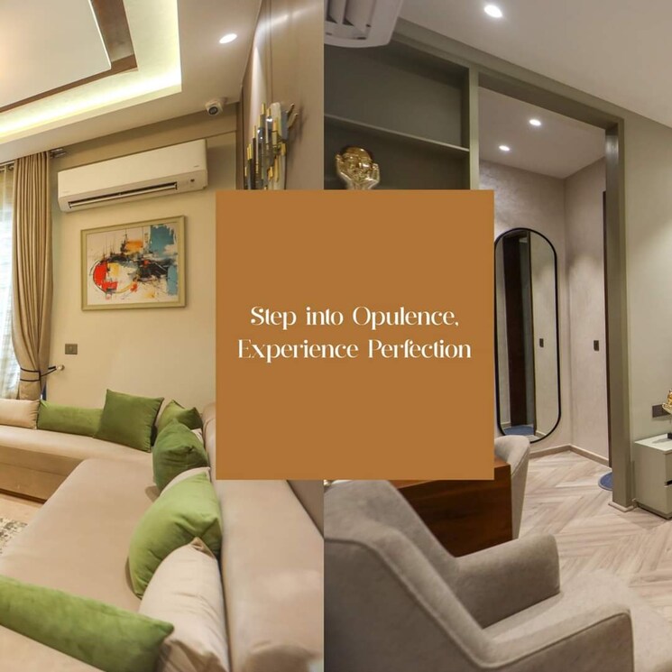 Living Room, oro-constella 3 Bedroom 2105 Sq.Ft. Apartment In Sushant Golf City Lucknow 9345565