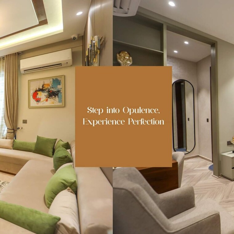 Living Room, oro-constella 3 Bedroom 2105 Sq.Ft. Apartment In Sushant Golf City Lucknow 9345565