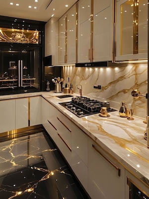 Kitchen in 3 BHK Apartment at Elan The Presidential, Sector 106 – for Sale