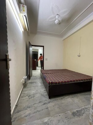 Bedroom in 1 BHK Builder Floor at Palm Residency Chhatarpur, Chattarpur – for Rent