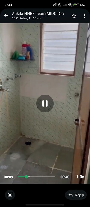 Bathroom in 1 BHK Apartment at Regency Estate, Dombivli East – for Rent