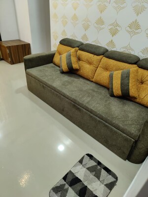 Living Room in 1 BHK Apartment at Unique Greens Ghodbunder Road, Ghodbunder Road – for Rent