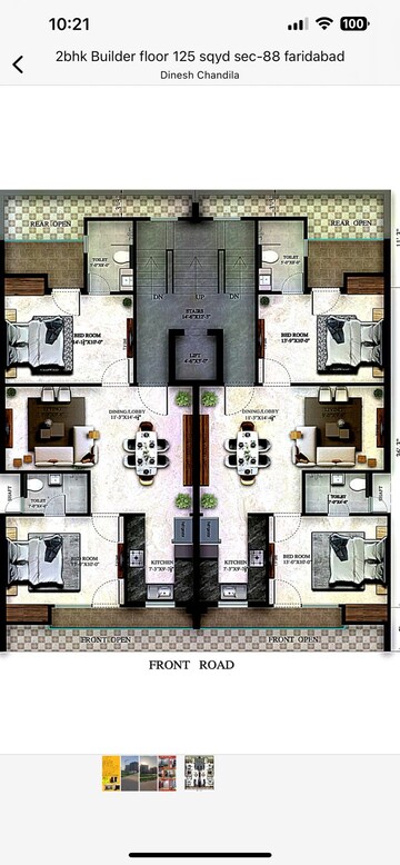 Floor Plan in 2 BHK Builder Floor at Sector 88 – for Sale