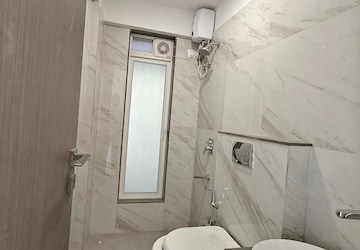 Bathroom in 2 BHK Apartment at Juhu Gulmohar CHS, Vile Parle West – for Rent