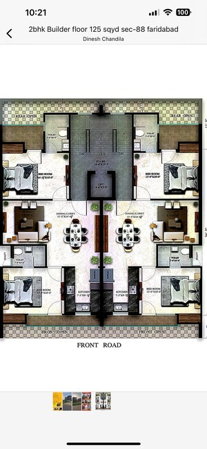 Floor Plan in 2 BHK Builder Floor at Sector 88 – for Sale