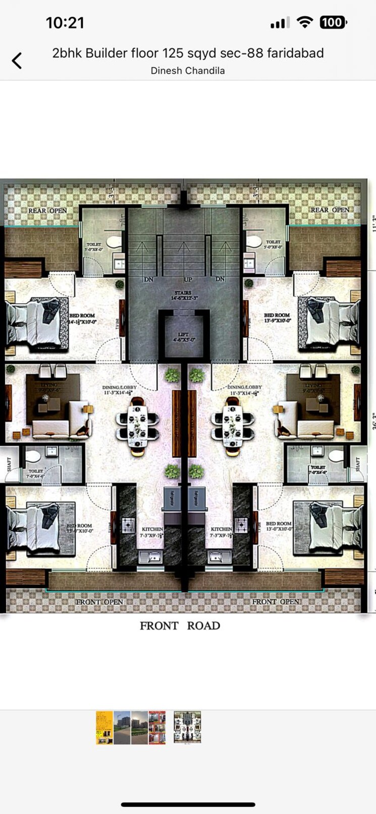 Floor Plan, sector 88 2 Bedroom 125 Sq.Yd. Builder Floor In Sector 88 Faridabad 9346280
