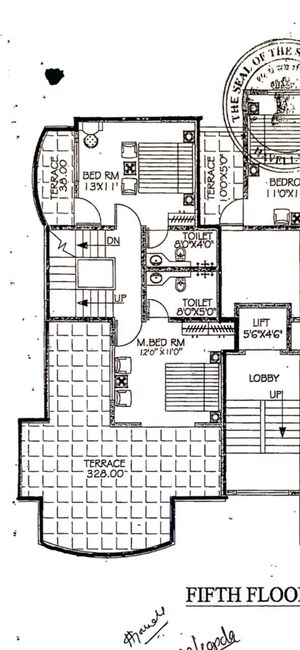 Floor Plan in 3 BHK Apartment at Shri Ram Nagar Society, Aundh – for Rent