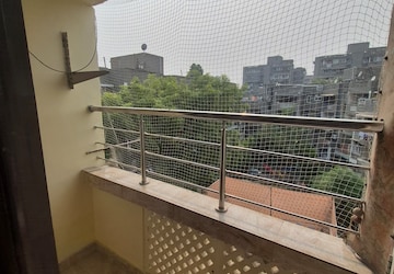 Balcony in 3.5 BHK Apartment at OCS Apartments, Mayur Vihar 1 – for Rent