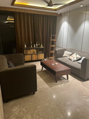 Living Room in 4 BHK Builder Floor at Ansal Sushant Lok I, Sector 43 – for Rent
