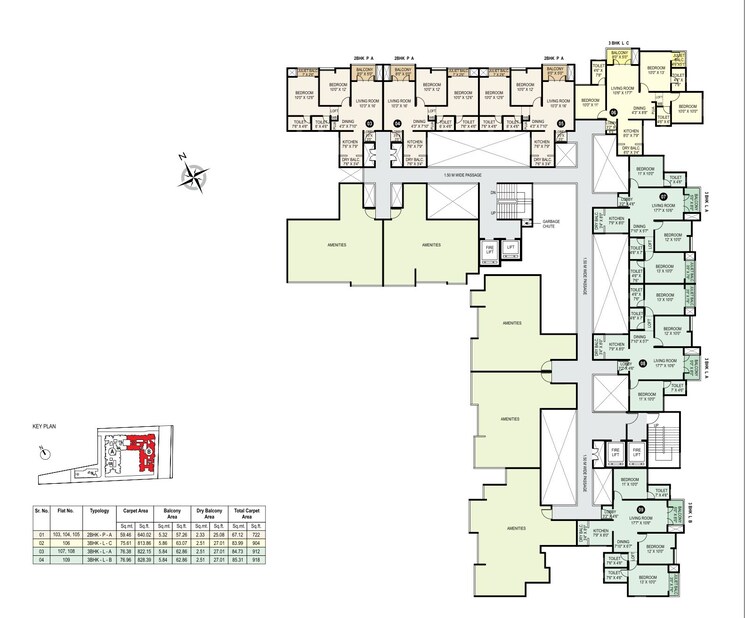 Floor Plan, krisala-41-zillenia 2 Bedroom 753 Sq.Ft. Apartment In Punawale Pune 9347033