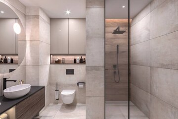 Bathroom in 3 BHK Apartment at Lodha Altus, Borivali East – for Sale