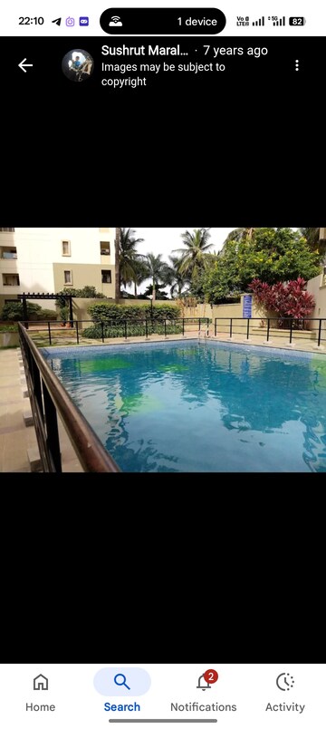 Swimming Pool in 3 BHK Apartment at Nagarjuna Green Ridge, Hsr Layout – for Rent