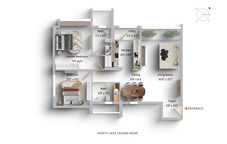 Floor Plan, godrej-the-trees 2 Bedroom 1097 Sq.Ft. Apartment In Vikhroli East Mumbai 9347109