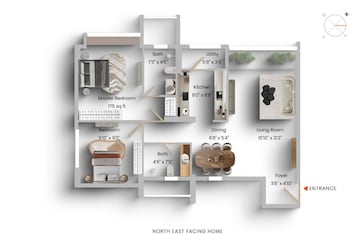 Floor Plan in 3 BHK Apartment at Godrej The Trees, Vikhroli East – for Sale