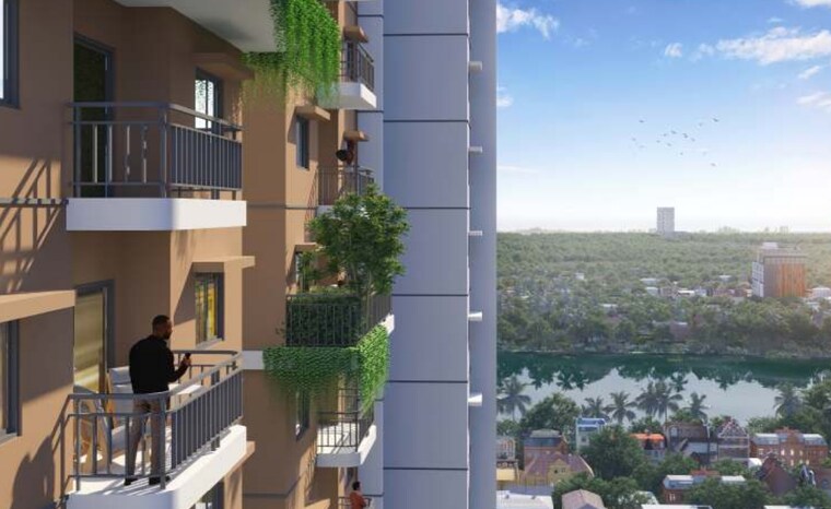 Balcony, vertex-viraat 3 Bedroom 1550 Sq.Ft. Apartment In Miyapur Hyderabad 9347124