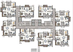 Floor Plan in 3 BHK Apartment at Vertex Viraat, Miyapur – for Sale