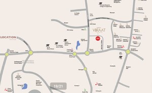 3 BHK Apartment – Map Location View at Vertex Viraat, Miyapur - for Sale