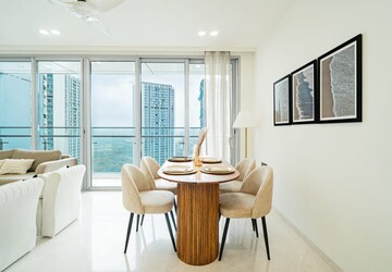 Living Room in 3 BHK Apartment at Oberoi Realty Exquisite, Goregaon East – for Rent