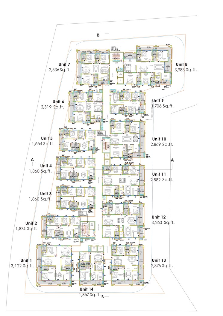 Master Plan, gangothri-prithvi-towers 3 Bedroom 1874 Sq.Ft. Apartment In Manikonda Hyderabad 9347145