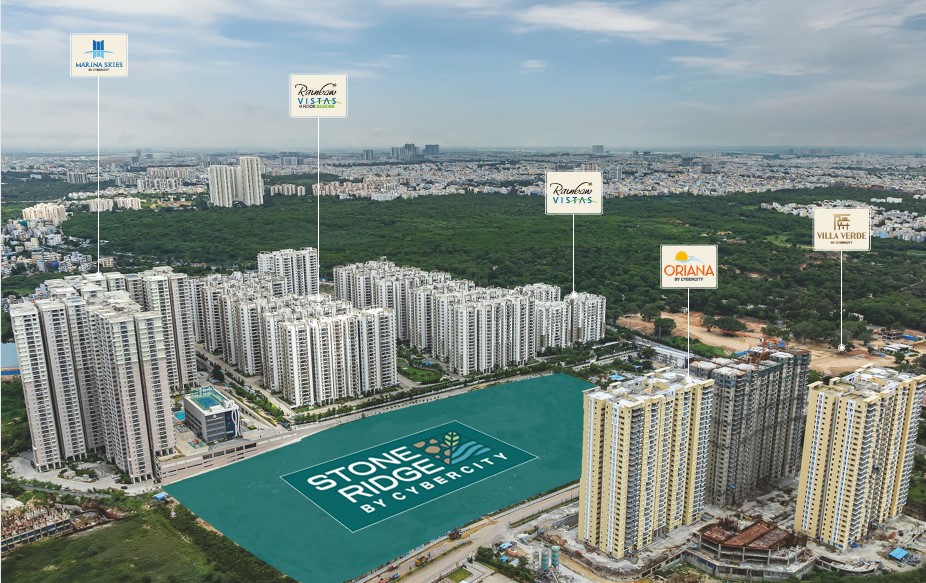 3 BHK + Extra Room 1900 Sq.Ft. Apartment in Cybercity Stone Ridge