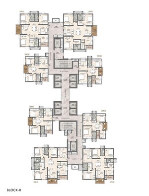 Floor Plan in 3 BHK Apartment at Rajapushpa Sierra, Tellapur – for Sale