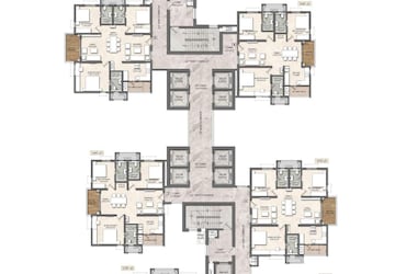 Floor Plan in 3 BHK Apartment at Rajapushpa Sierra, Tellapur – for Sale