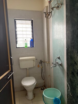 Bathroom in 1 BHK Apartment at Sai Atharva CHS, Wakad – for Rent