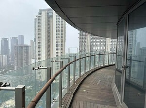 Balcony in 3 BHK Apartment at Lodha The World Towers World One Tier 2, Worli – for Rent