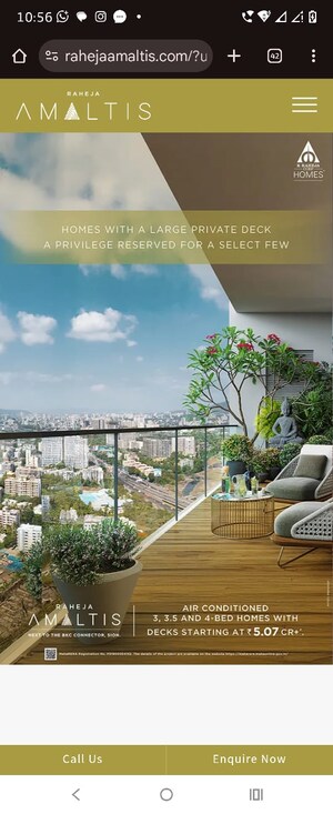 Balcony in 2 BHK Apartment at Venus Apartments Worli, Worli – for Rent