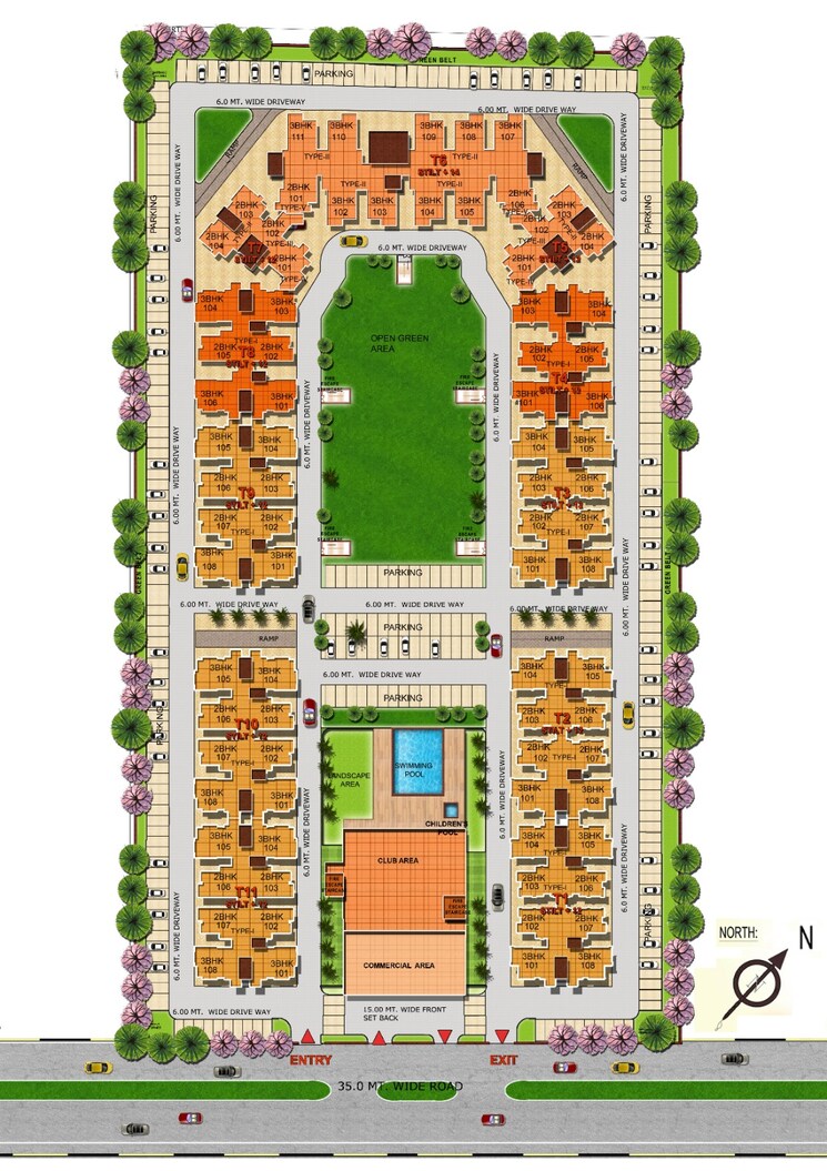 Master Plan, bbd-green-city 2 Bedroom 990 Sq.Ft. Apartment In Gomti Nagar Lucknow 9347819