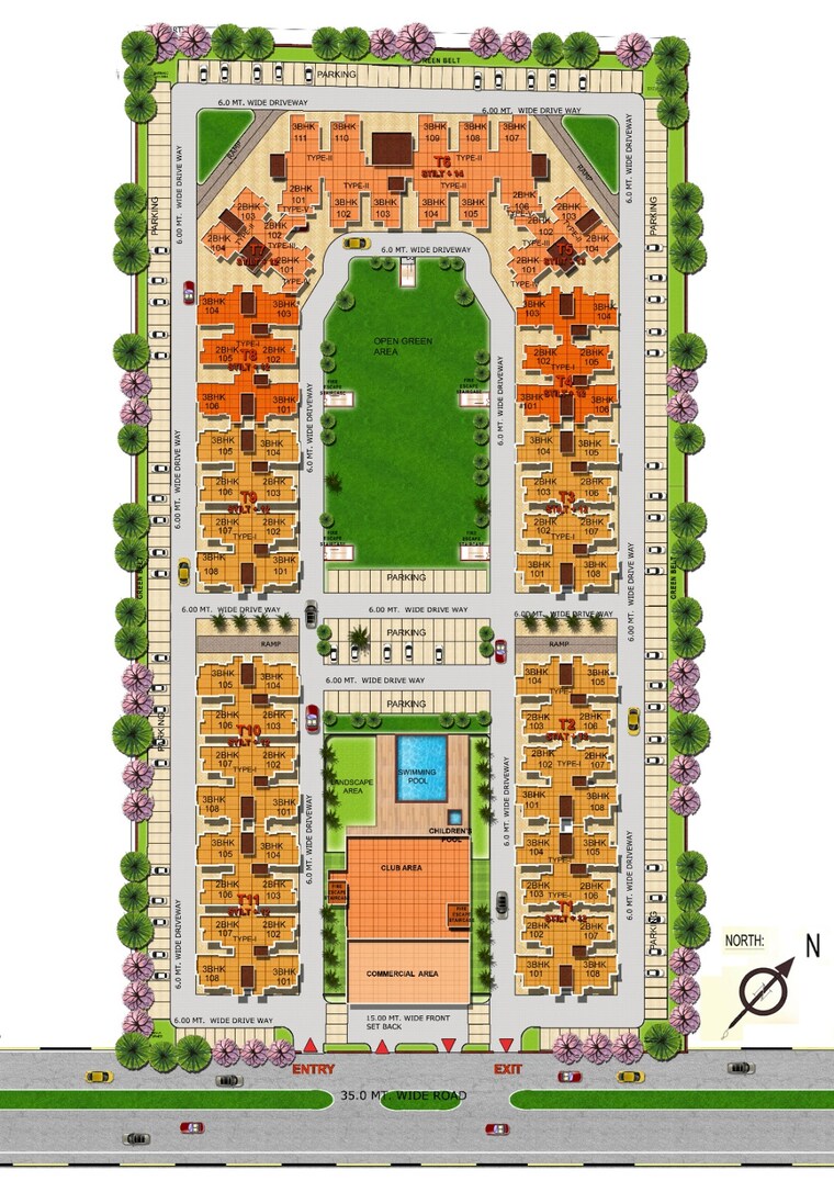 Master Plan, bbd-green-city 2 Bedroom 990 Sq.Ft. Apartment In Gomti Nagar Lucknow 9347819