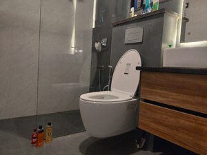 Bathroom in 3 BHK Builder Floor at Ansal Sushant Lok I, Sector 43 – for Rent