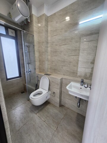 Bathroom in 3 BHK Apartment at Adani Ten BKC, Bandra East – for Rent