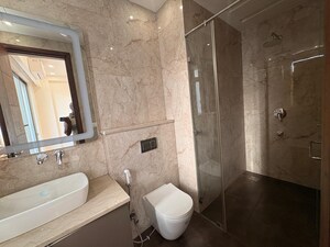 Bathroom in 4 BHK Builder Floor at Ansal Sushant Lok I, Sector 43 – for Rent