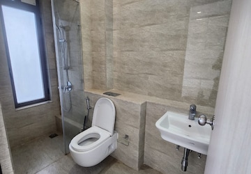 Bathroom in 3 BHK Apartment at Adani Ten BKC, Bandra East – for Rent