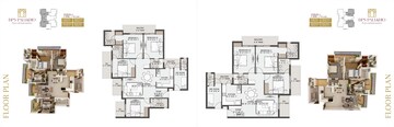 Floor Plan in 4 BHK Apartment at BP DPS Palladio, Mastemau – for Sale