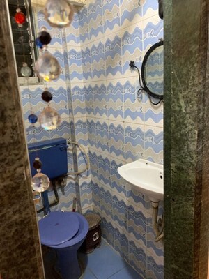 Bathroom in 1 BHK Apartment at Greenfield Rocks CHS, Jogeshwari East – for Rent