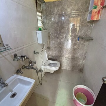 Bathroom in 1 BHK Apartment at Rosa Elite, Bhayandarpada – for Rent