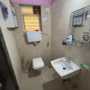 Bathroom in 1 BHK Apartment at Rosa Elite, Bhayandarpada – for Rent