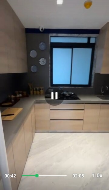 Kitchen in 3 BHK Builder Floor at Prescon Midtown Bay, Mahim West – for Sale