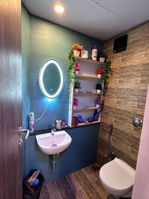 Bathroom in 1 BHK Apartment at Lodha Crown Kolshet, Kolshet Road – for Rent
