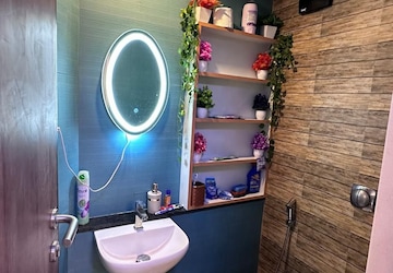 Bathroom in 1 BHK Apartment at Lodha Crown Kolshet, Kolshet Road – for Rent